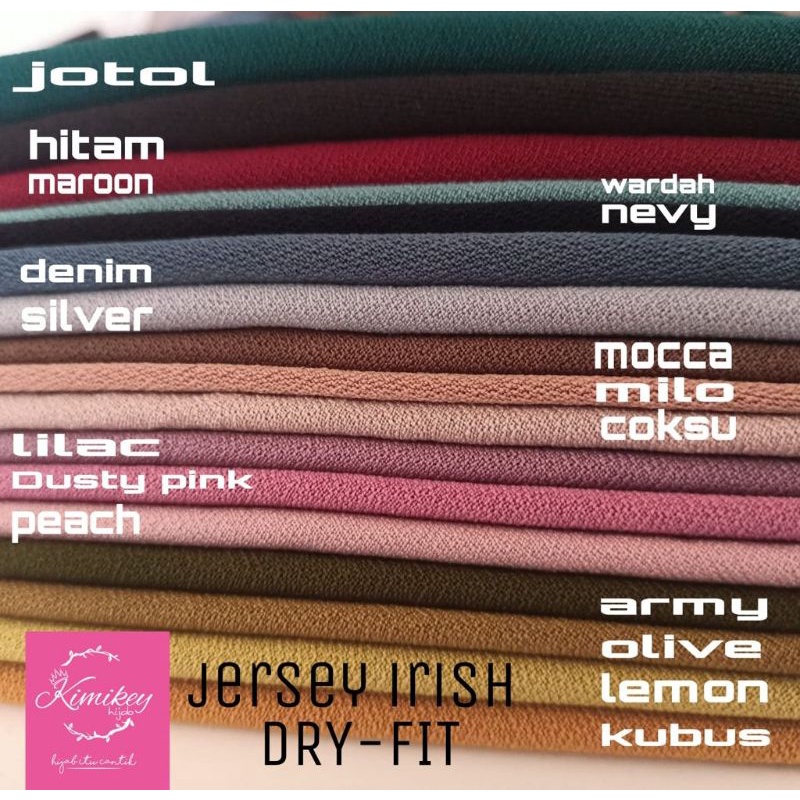 Bergo MAIDA SERUT KIMIKEY Jersey Irish Dry Fit Jilbab Instan Kerudung Pad Hijab Kepang-1