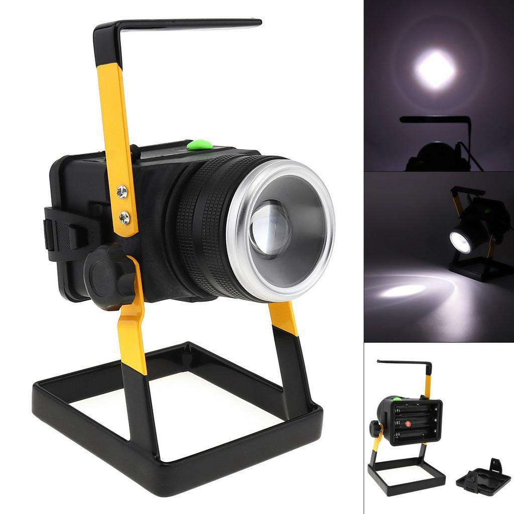 Lampu Sorot Led Portable Ip65 30w Rechargeable Untuk Travel / Camping / Memancing / Outdoor