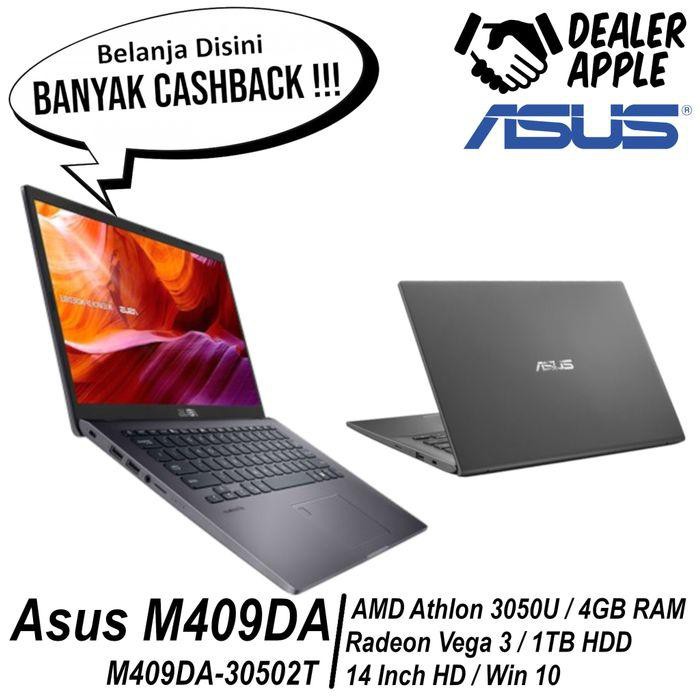LP2500 Laptop ASUS Murah M409DA-30501T AMD Athlon 3050U 4GB 1TB 14" HD 30502T - Grey