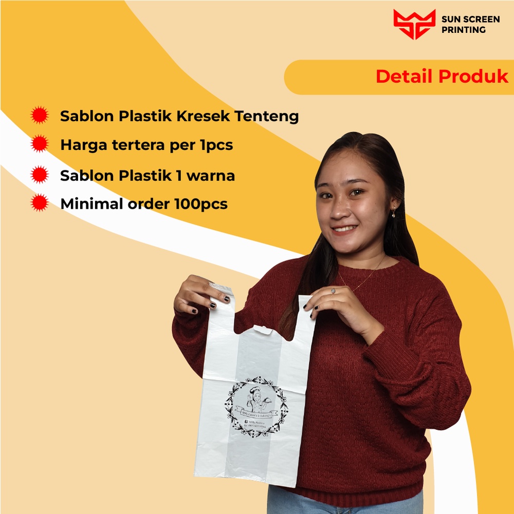 Sablon Plastik Kresek Uk Sedang FREE DESIGN