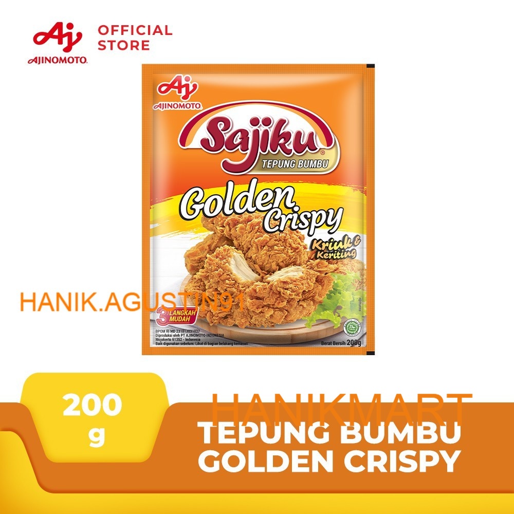

SAJIKU Tepung bumbu Golden crispy 200g Sachet HM91