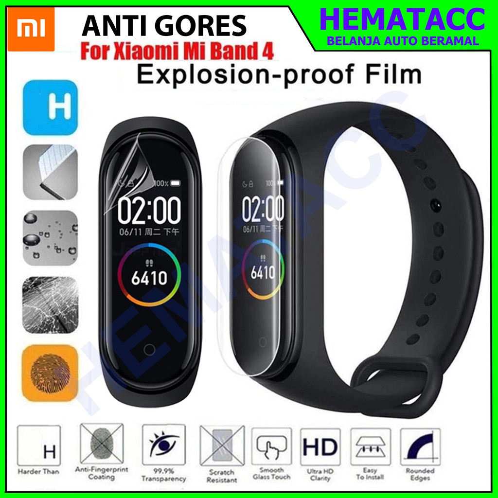 Anti Gores Xiaomi Mi Band 7 6 5 4 Curved 3D &amp; 2D Hydrogel Screen Protector