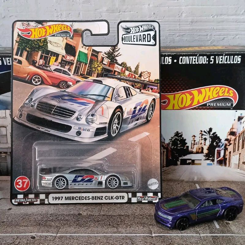 Hotwheels Hot Wheels Premium Boulevard 1997 Mercedes Benz CLK GTR, Mazda MIATA, Nissan LAUREL