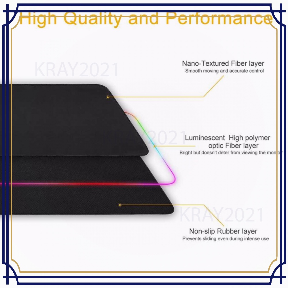 Gaming Mouse Pad XL RGB LED - RGB-01/FGD-02