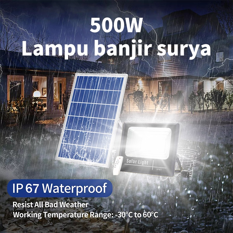 [COD]Pencahayaan Luar Ruangan Multi-daya Berkualitas Tinggi Lampu Banjir LED Surya