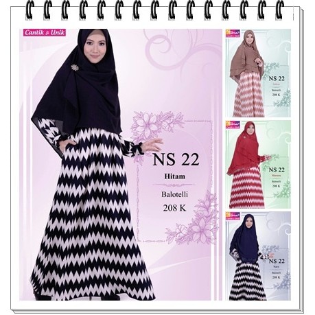 BIG SALE 40% Gamis Nibras Syar'i NS 22- Gamis Muslimah- Cuci Gudang - Maroon- XL