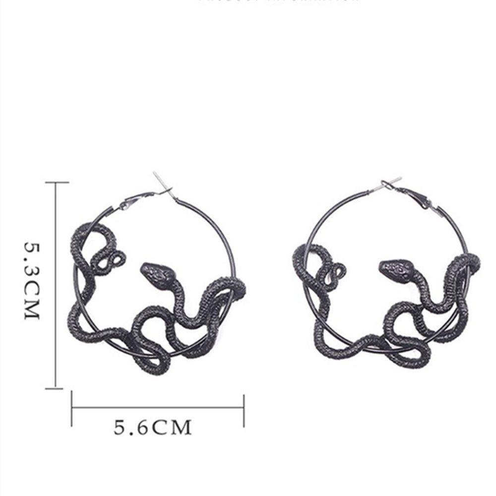 Preva Menjuntai Anting Hoop Pesta Baru Gothic Perhiasan Ular