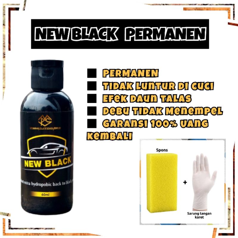 NEW BLACK 60ML Penghitam Body Motor Permanen, Penghitam Bodi Kasar, Penghitam Motor doff