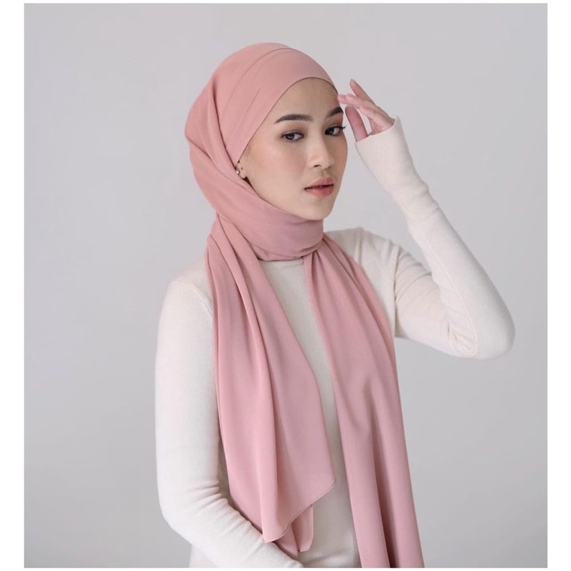 (KJI) HIJAB PASHMINA BANDANA JILBAB INSTAN CERUTY PREMIUM