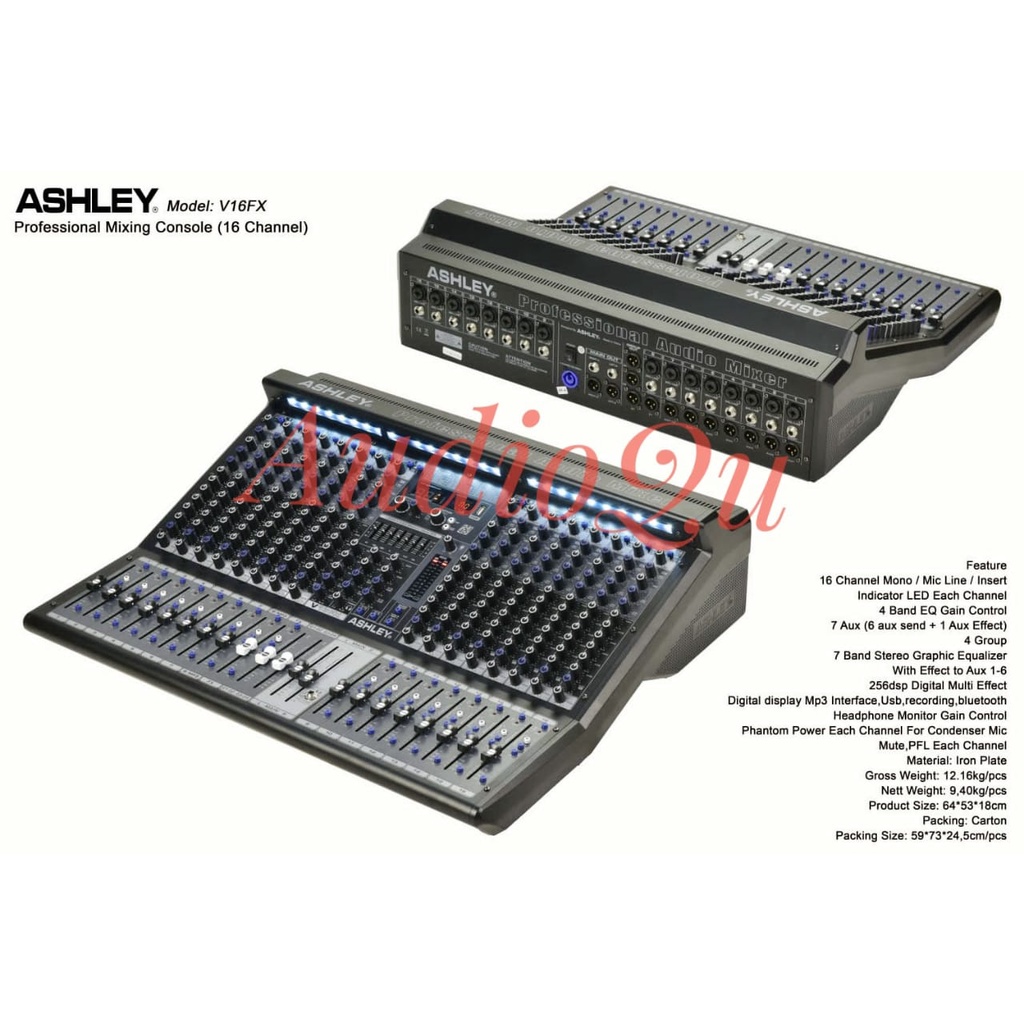 NEW MODEL MIXER AUDIO ASHLEY V16FX/ V 16FX/ V16 FX/ V 16 FX ORIGINAL 16 CHANNEL