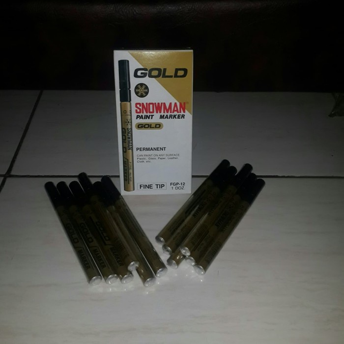 

Hot Sale Spidol Snowman Permanent Marker Warna Emas (Gold) Berkualitas