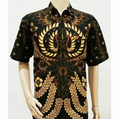 Kemeja Batik Pria Big Size 4L-5L Lengan Pendek Baju Atasan Hem Pria Jumbo Ukuran Besar RHN-Lm CK