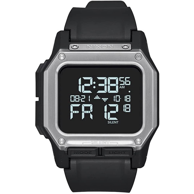NIXON A1180180 REGULUS BLACK / SILVER ORIGINAL BERGARANSI