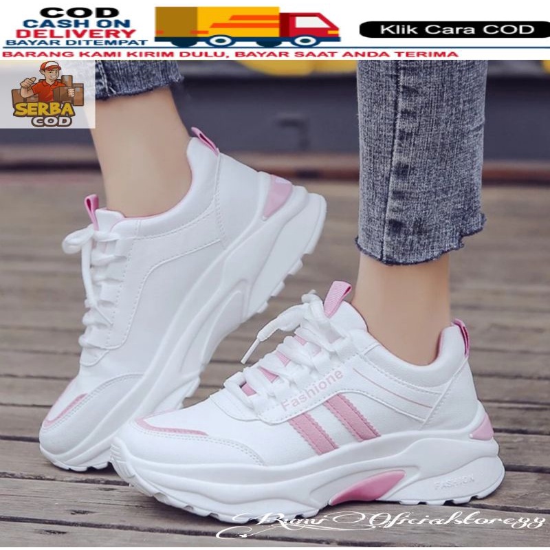 TmO - 8.8 Sale Sepatu wanita fashion sneakers korea Fashion Two/sepatu wanita sneakers tali kekinian dan trendy bisa cod size 37-40