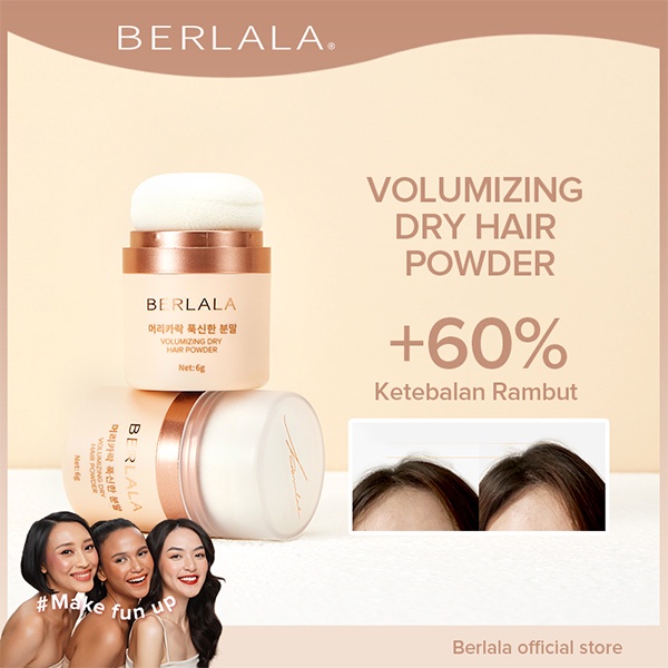 BERLALA Volumizing Dry Shampoo Hair Styling Powder Bll116 Bedak Rambut Bubuk Powder Sampo Kering No Sebum Solution Hair Styling 6g
