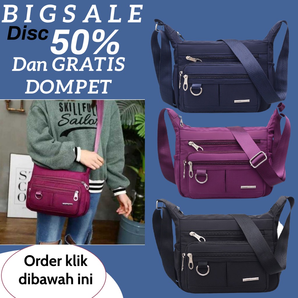 tas selempang wanita import NL2621 Fashion premium