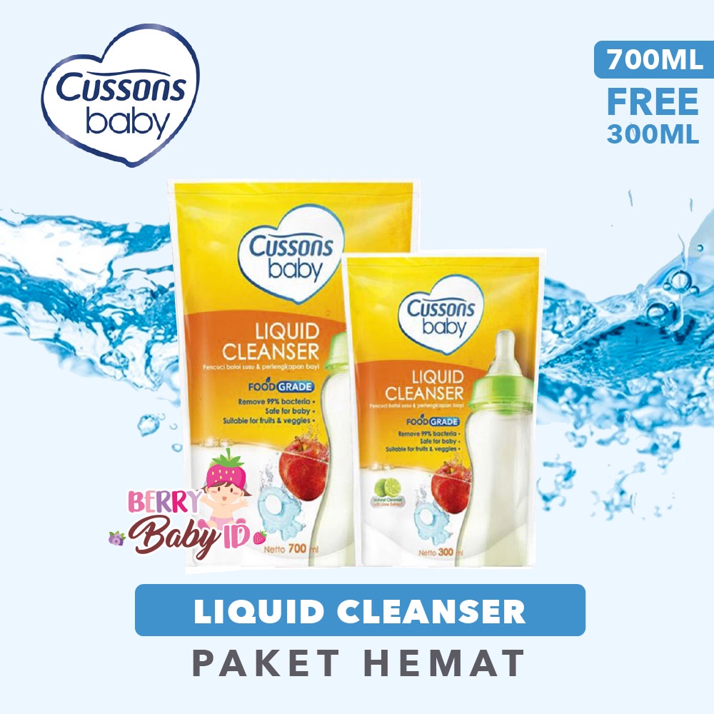 Cussons Baby Paket Liquid Cleanser Refill 700 Ml Gratis 300 Ml Berry Mart