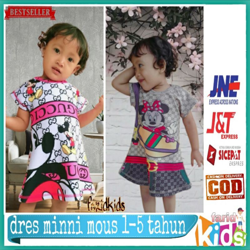 (COD)DRES ANAK||DRES MINNI MOUS ANAK