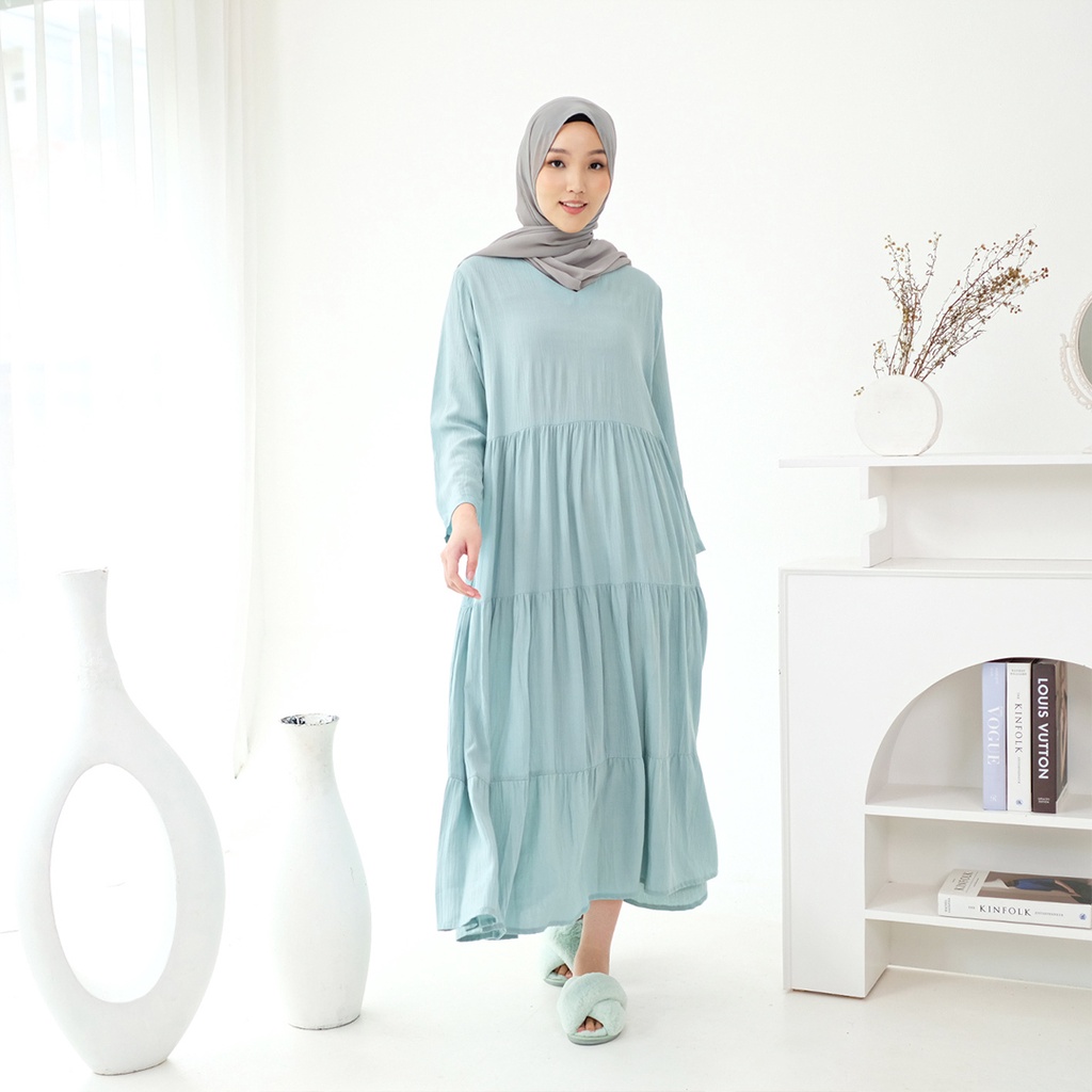 Cielyn - Madelina Rayon Premium Dress Wanita Dewasa ( Raya Collection )