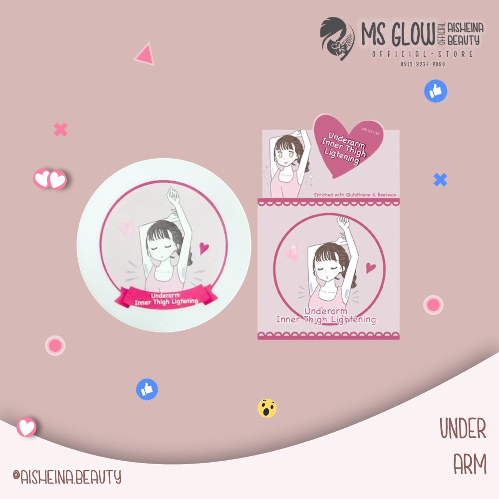 MS Glow Under Arm  Krim Pemutih Ketiak dan Selangkangan Hitam