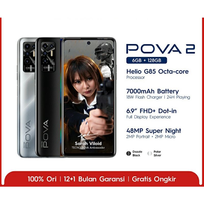 Tecno Pova 2 6/128 Garansi Resmi