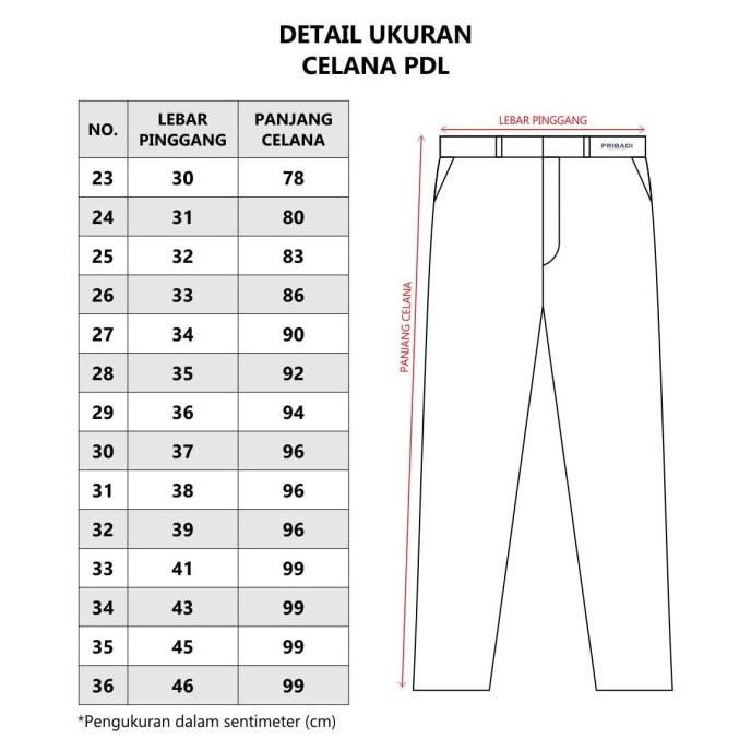CELANA PANJANG PDL COKLAT PRAMUKA BIRU HITAM - SERAGAM SEKOLAH