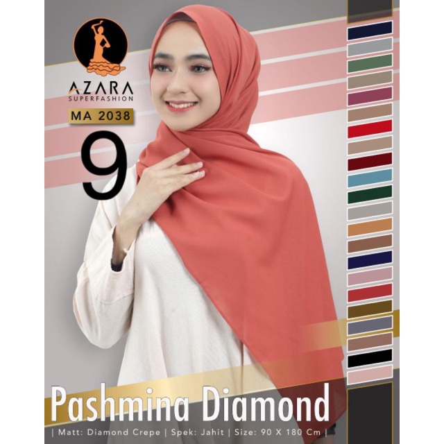 HIJAB PASHMINA DIAMOND AZARA ORIGINAL