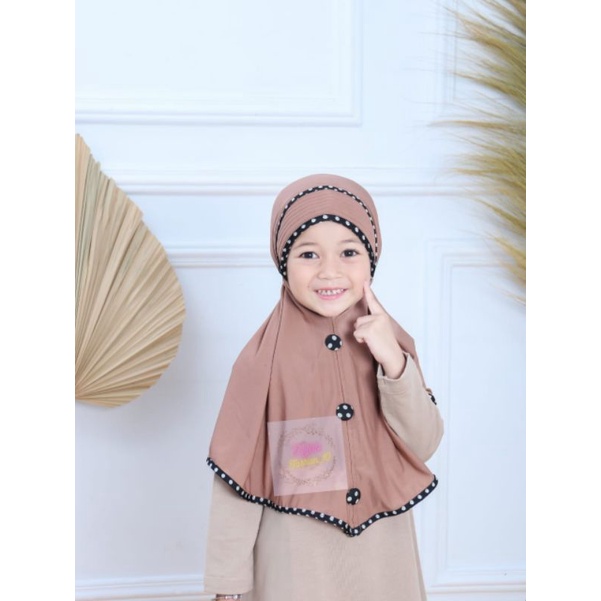 Kerudung Cantika Anak Instant Premium 3-6 Tahun Terbaru | Jilbab Lucu Bayi Perempuan Sekolah Tk | Hijab Tanggung Baby Sd Bahan Jersey Lembut Adem