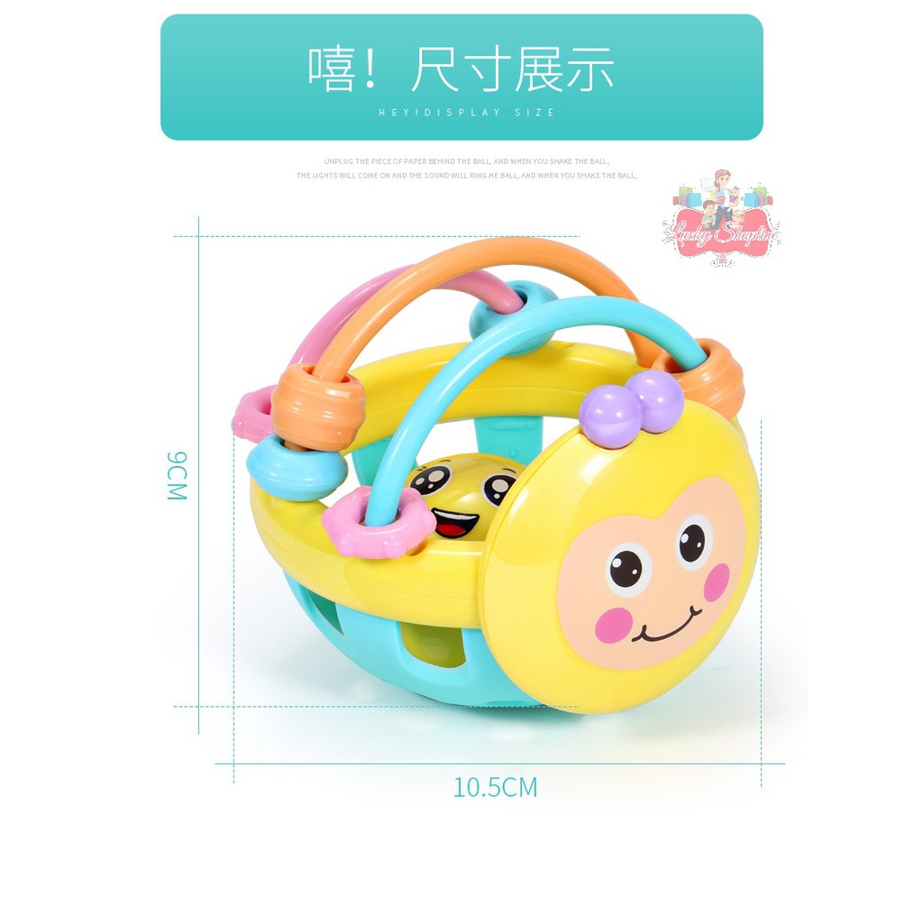 [BIG SALE] Mainan bayi bola rattle/teether/kerincingan/bentuk animal lebah lucu