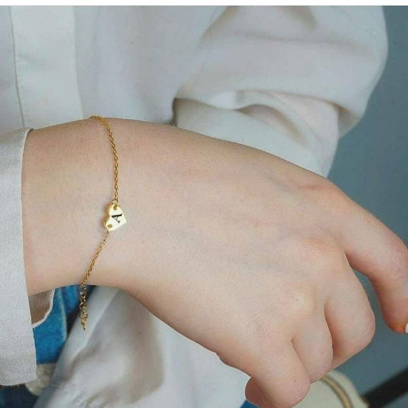 gelang inisial huruf gelang nama lapis emas