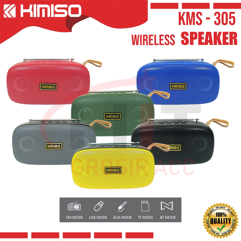 Speaker Portable Bluetooth LED KIMISO KM305 Speaker Wireless KMS 305