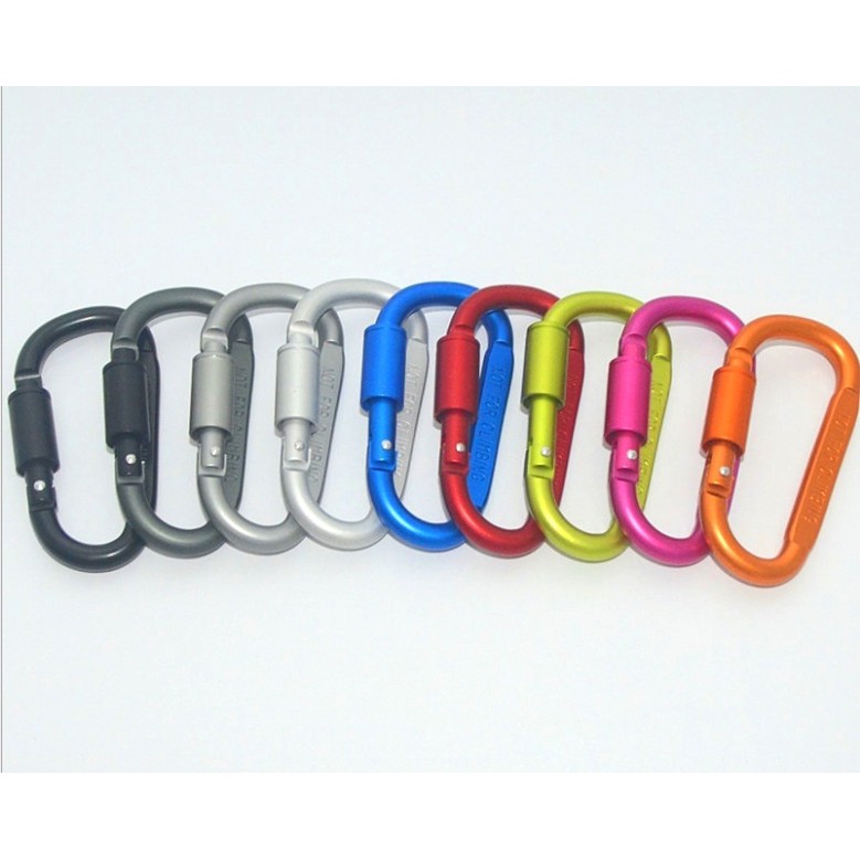 LIXADA Gantungan Carabiner Aluminium Stainless Steel Quickdraw Karabiner 9 Warna baru LENGKAP