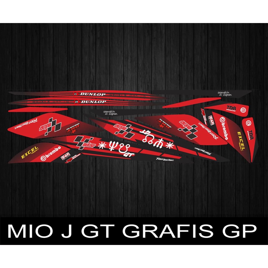 STIKER STRIPING VARIASI YAMAHA MIO J GT GRAFIS GP