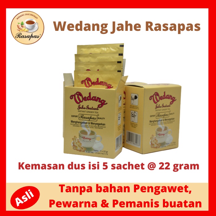 

Wedang Jahe Rasapas. Rasa manis dan larut tanpa ampas.