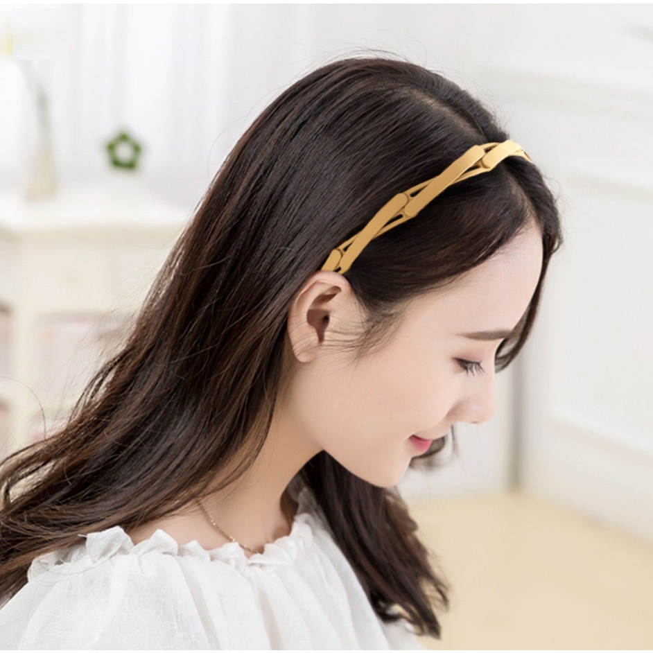 Bando Lipat Korea Fashion Folded Fold Bandana Wanita Anak Headband Aksesoris Rambut Head Band