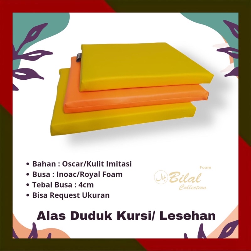 BANTAL ALAS DUDUK KURSI BANTAL LESEHAN TERMURAH TEBAL 4CM (WATERPROOF)