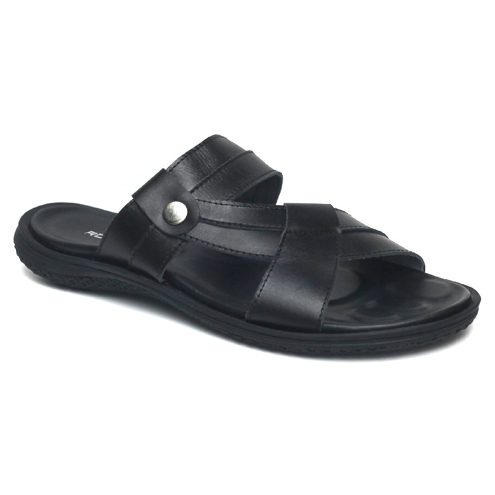 Sandal Pria Kulit Asli Romenaco R016 Black