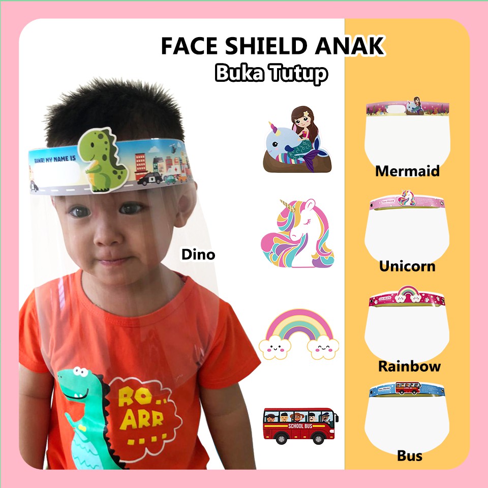 Face Shield Buka Tutup Anak Karakter