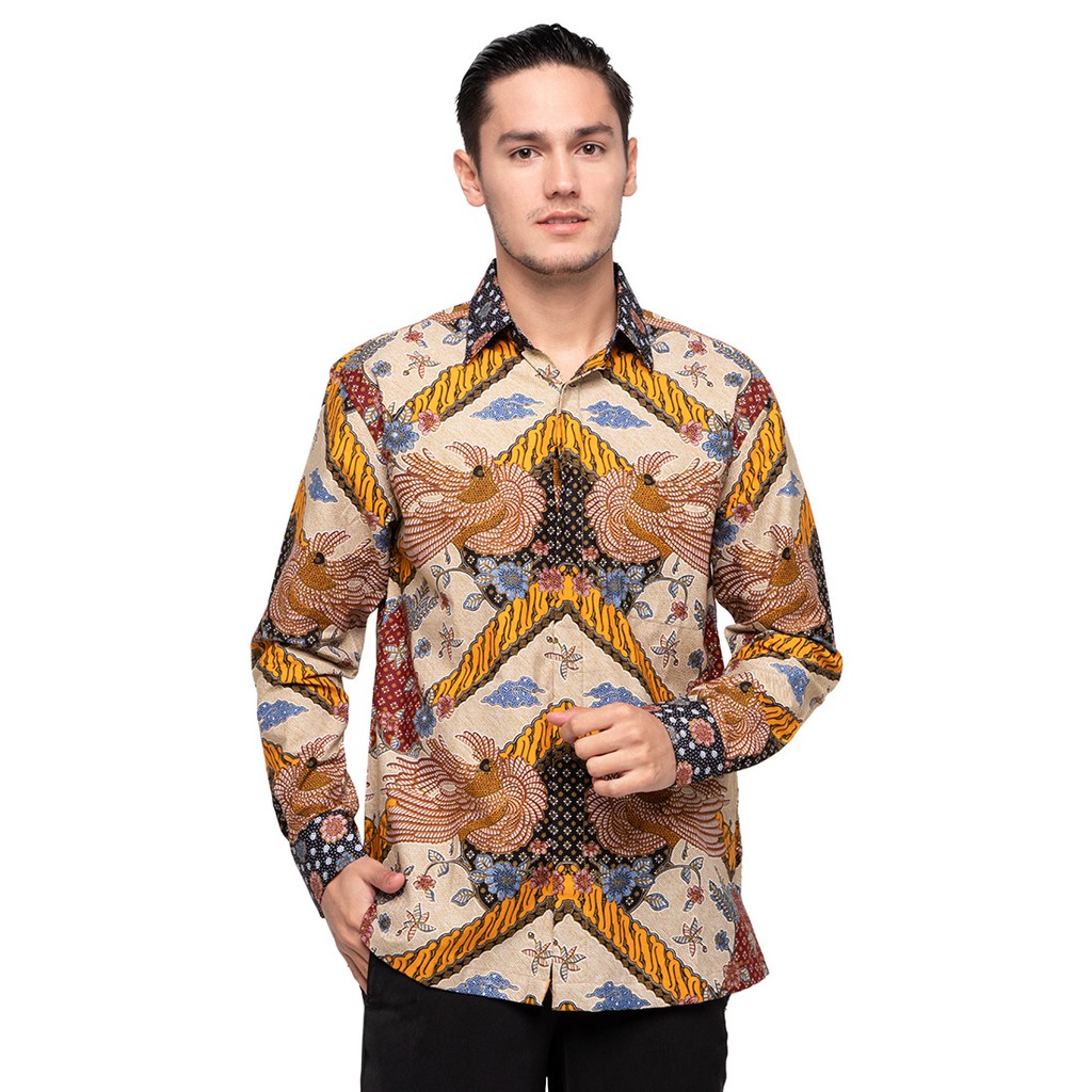 Agrapana Baju  Batik  Pria  Lengan  Panjang  Batik  Premium 