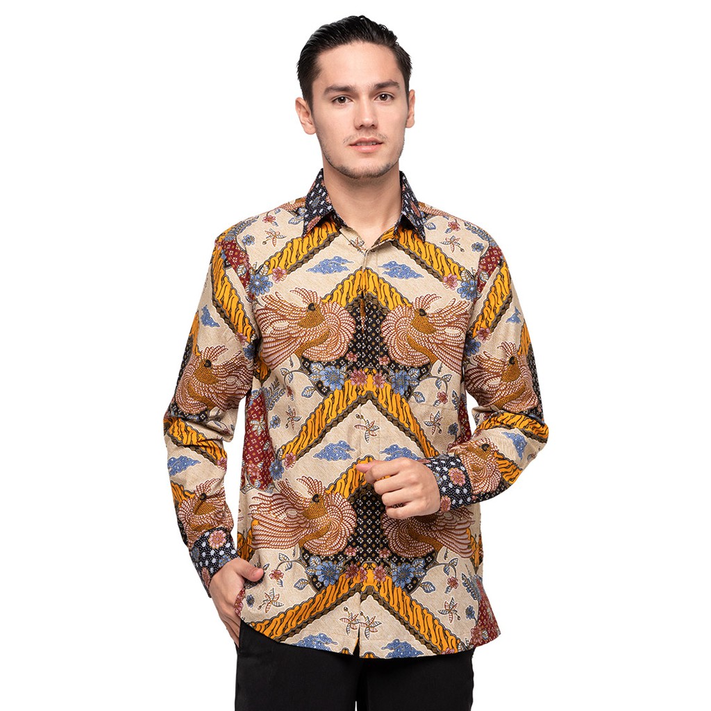 Agrapana Baju  Batik Pria  Lengan Panjang Batik Premium 