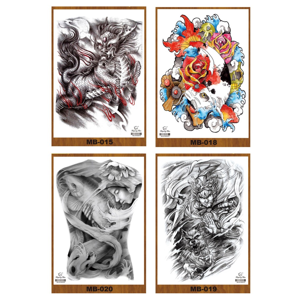 Tato/Tatto temporary/Tatto temporer/ Tattoo punggung 34x48 cm MB 001014