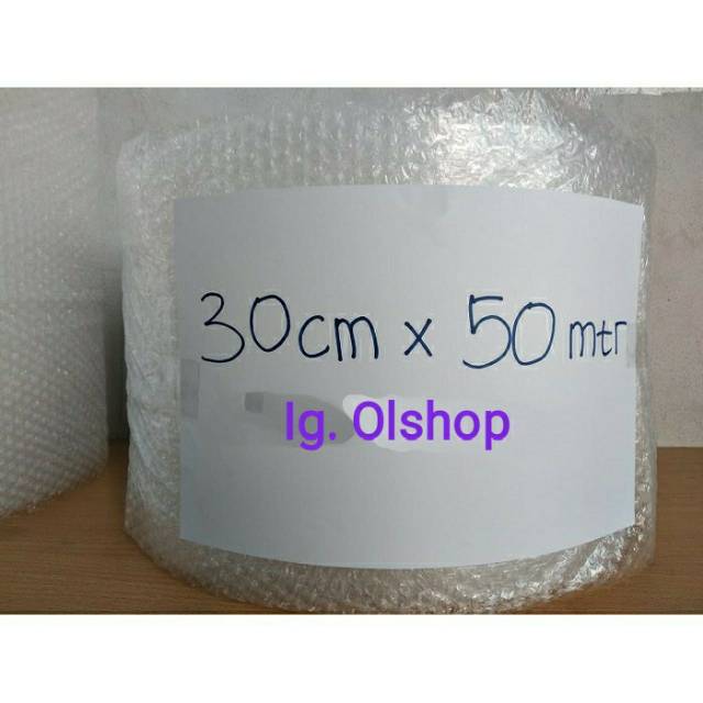 

IG [ DKM] PLASTIK BUBBLE POTONGAN PUTIH UK. 30 CM x 50 MTR