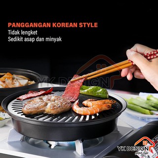 YK DESIGN Tempat Pemanggang Daging BBQ Grill Pan / Piring Panggang