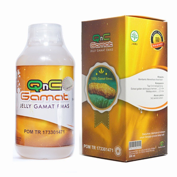 QnC Jelly Gamat Emas Original 100% Asli (Produk Bergaransi) Obat Herbal Jeli Gamat - Jely Gamat