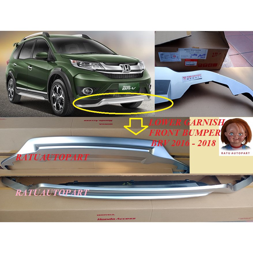 SPOILER BAWAH GARNISH BEMPER DEPAN HONDA BRV 2016-2018 ORIGINAL