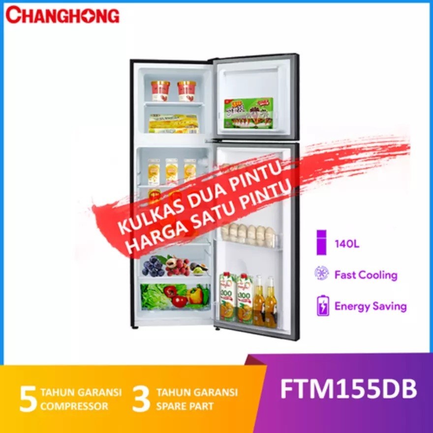 Changhong FTM155DB Kulkas Lemari Es 2 Pintu 140 liter