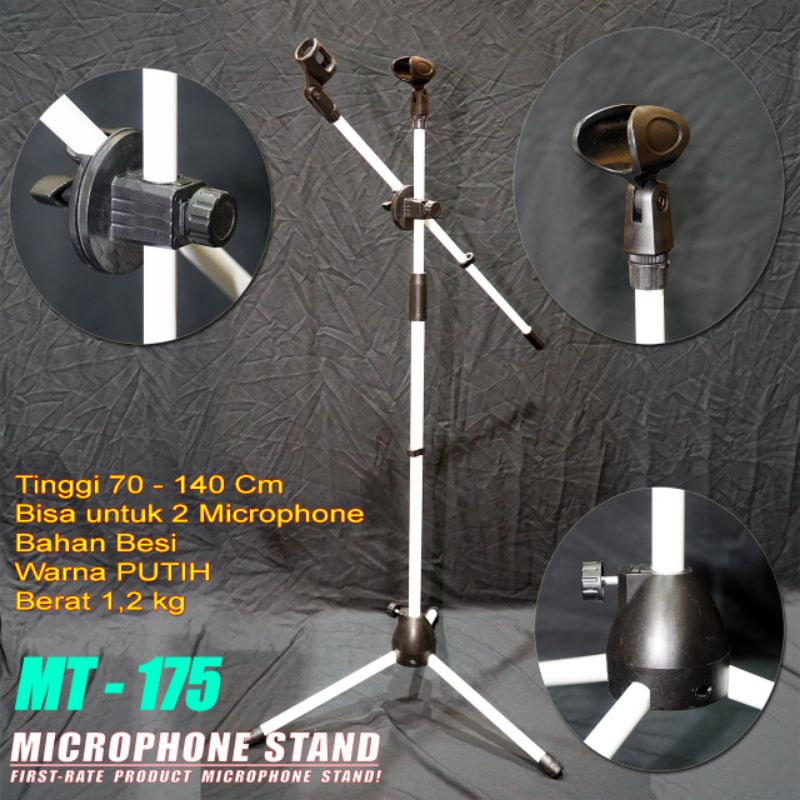 Stand mic lantai kaki 3  tripot mic kualitas bahan bagus