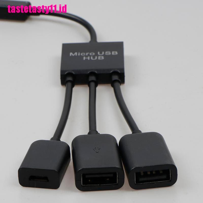 (TTID) Kabel Adapter OTG 3 in 1 Power Supply Micro USB