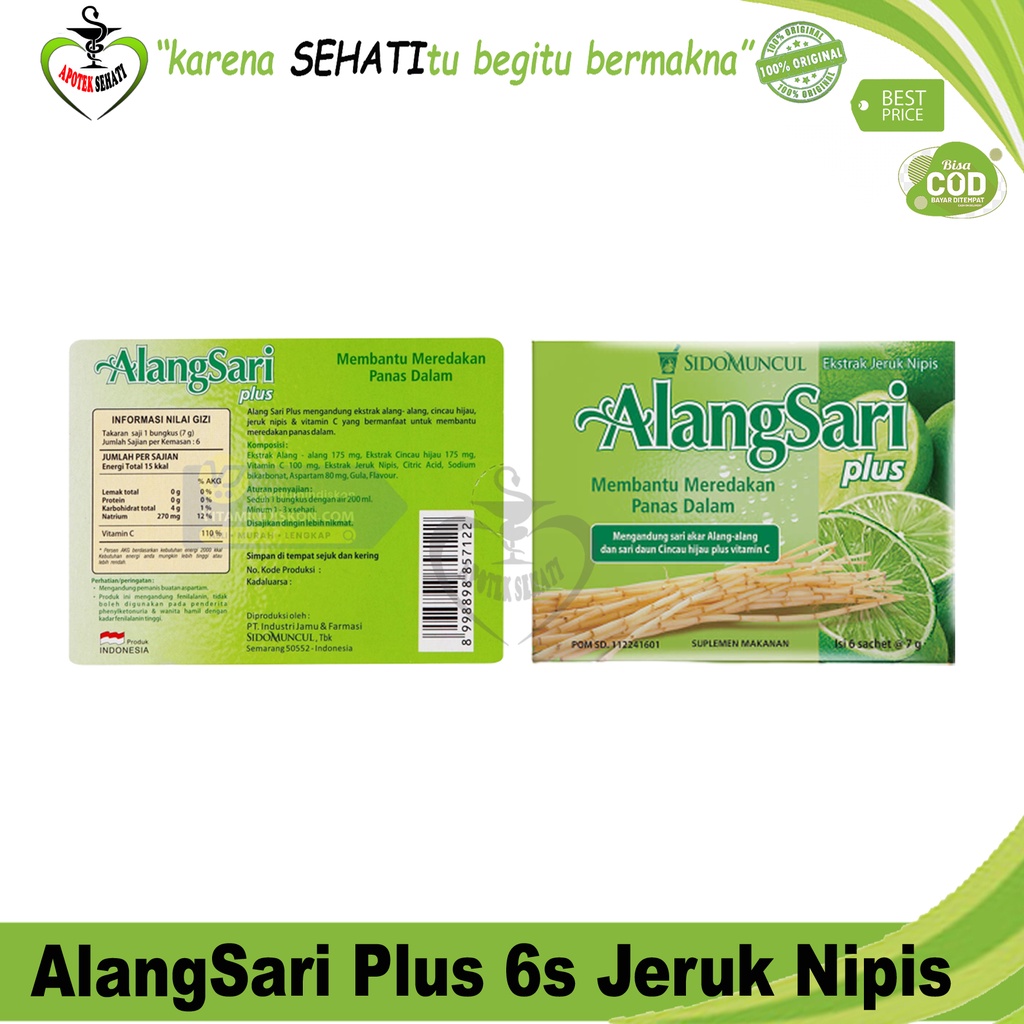 All Varian Alangsari Plus Sidomuncul 6sachet Alang Sari Sariawan Panas Dalam