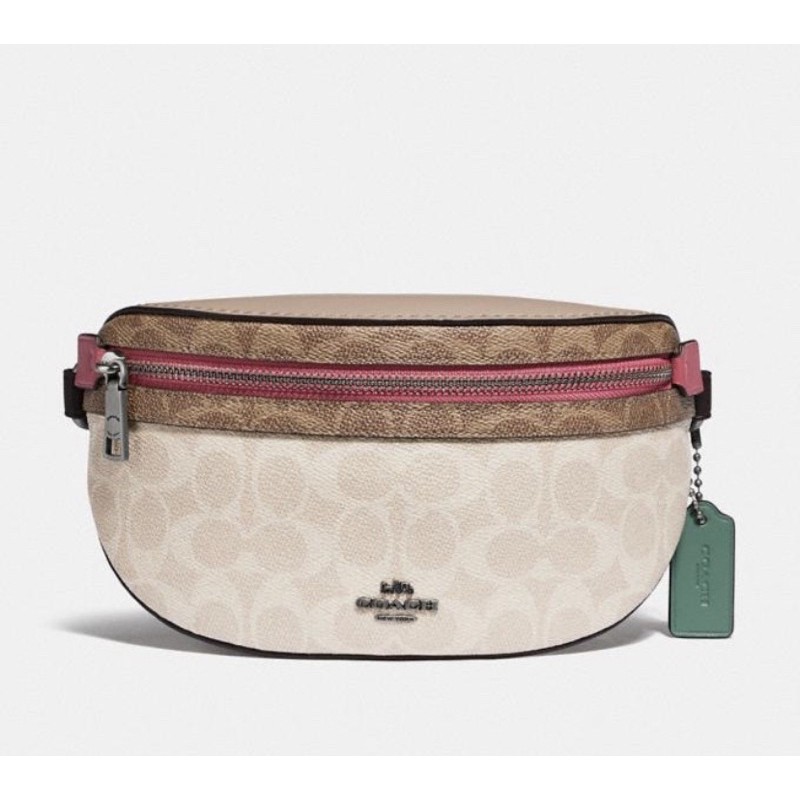 BETHANY BELT BAG IN BLOCKED SIGNATURE CANVAS (89301)